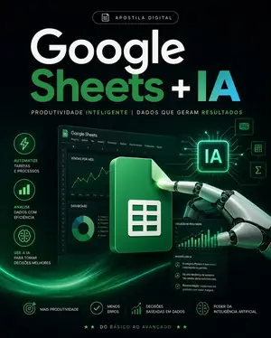 Capa da apostila Google Sheets + IA